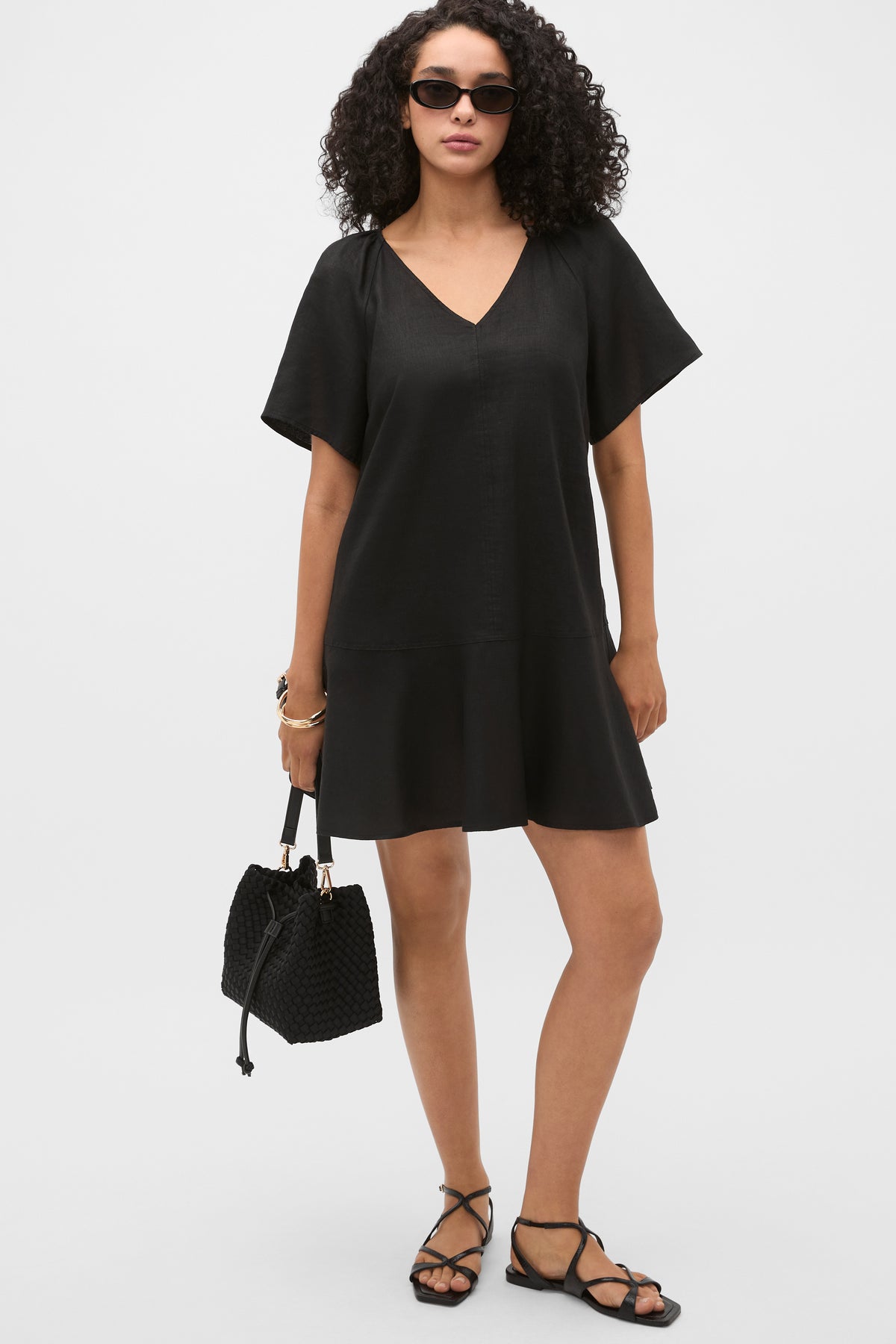 Core Linen Flutter Mini Dress