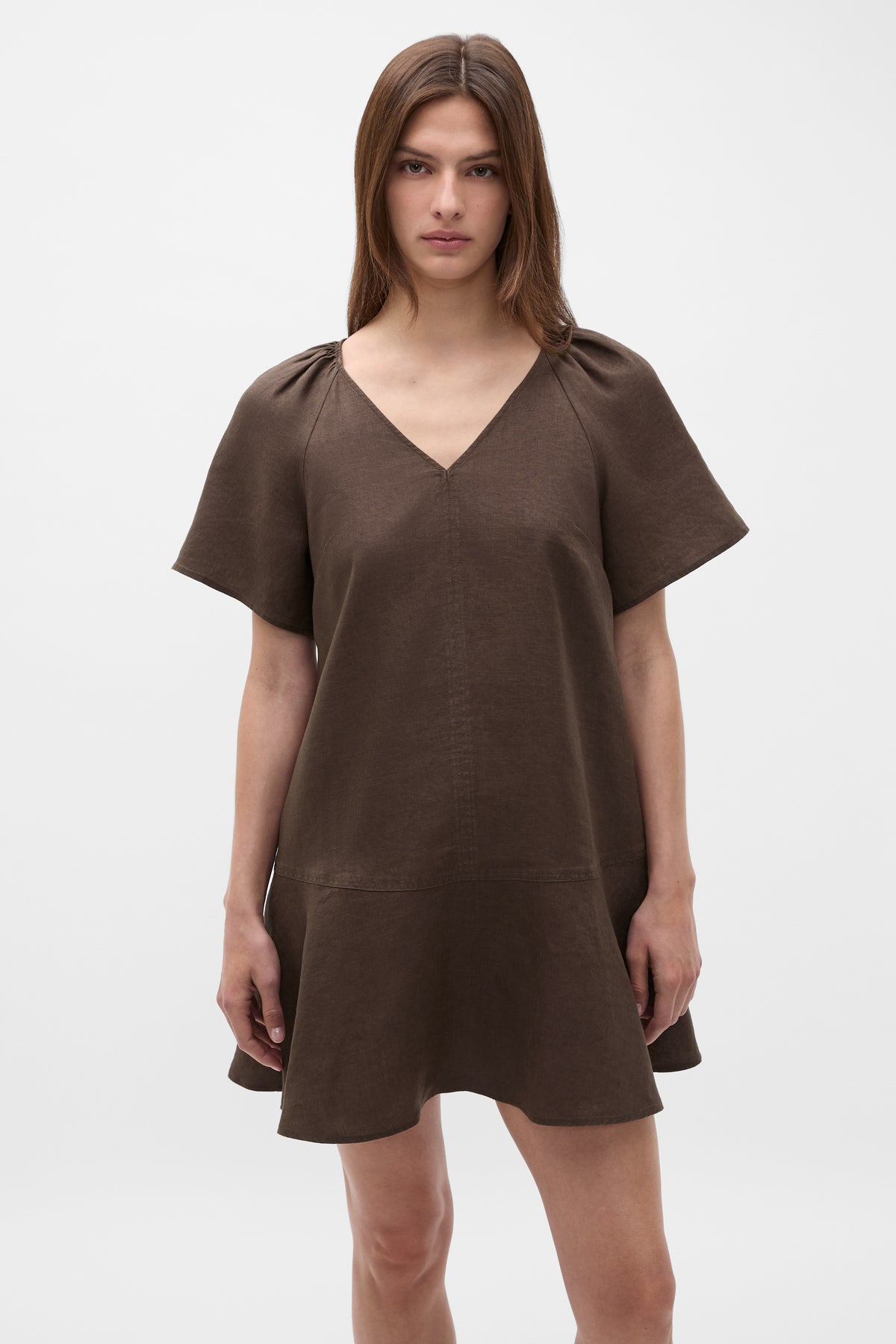 Core Linen Flutter Mini Dress