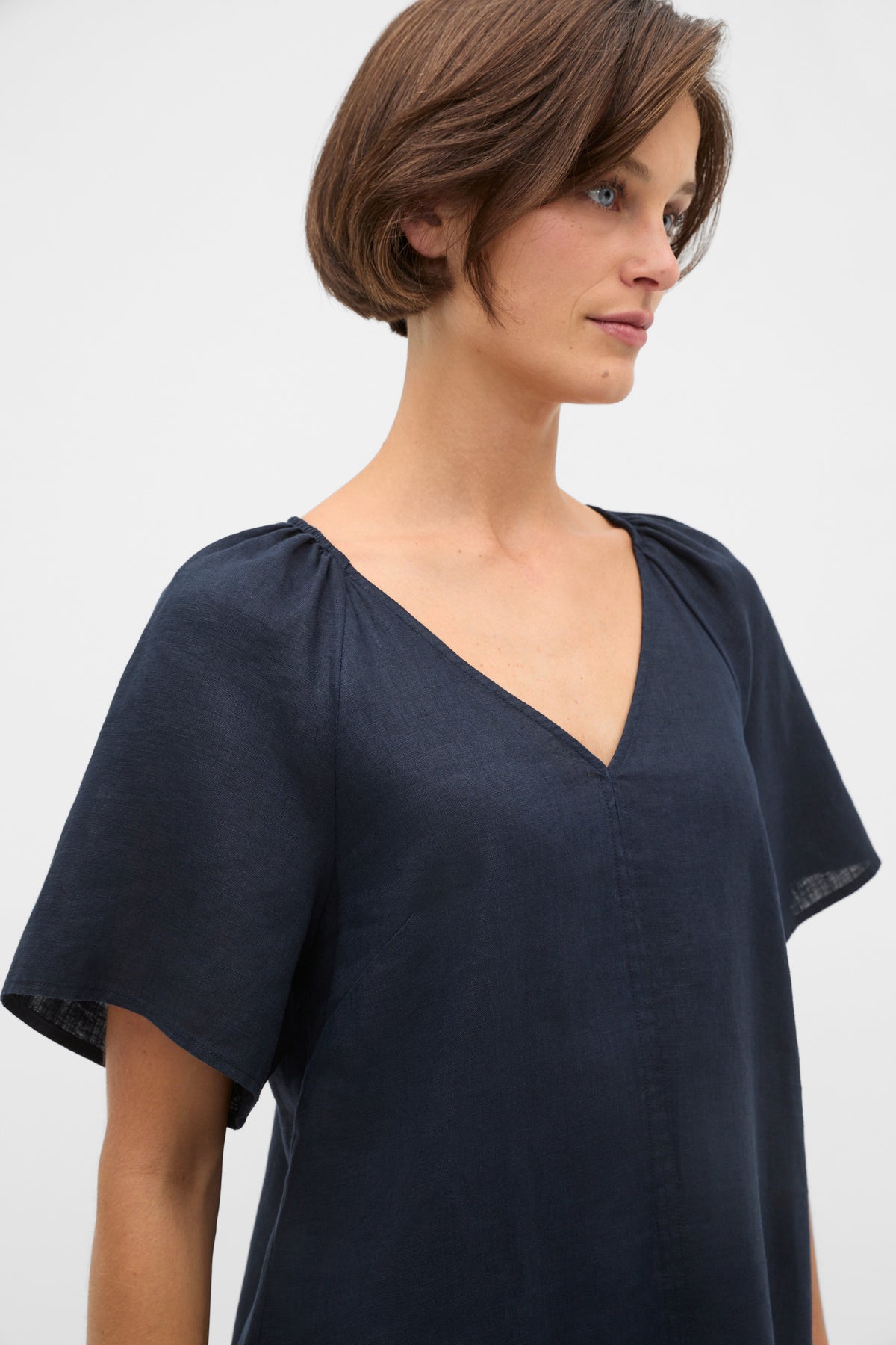 Core Linen Flutter Mini Dress