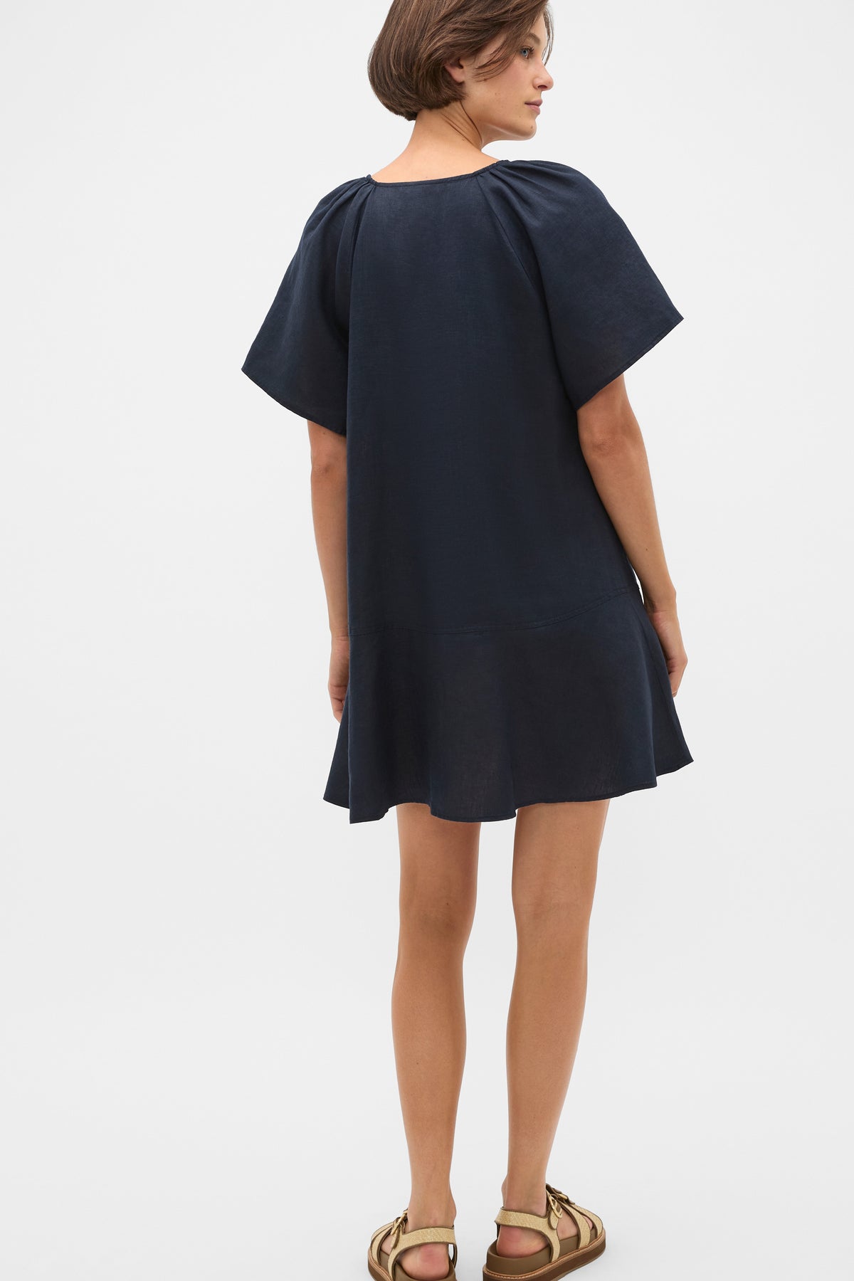 Core Linen Flutter Mini Dress