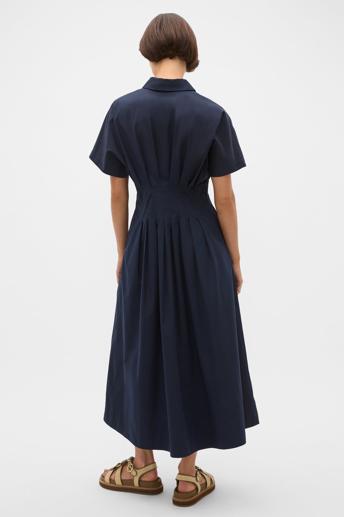 Poplin Waisted Shirt Dress