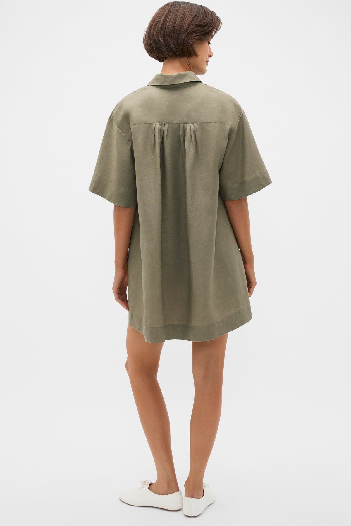 Linen Shirt Mini Dress