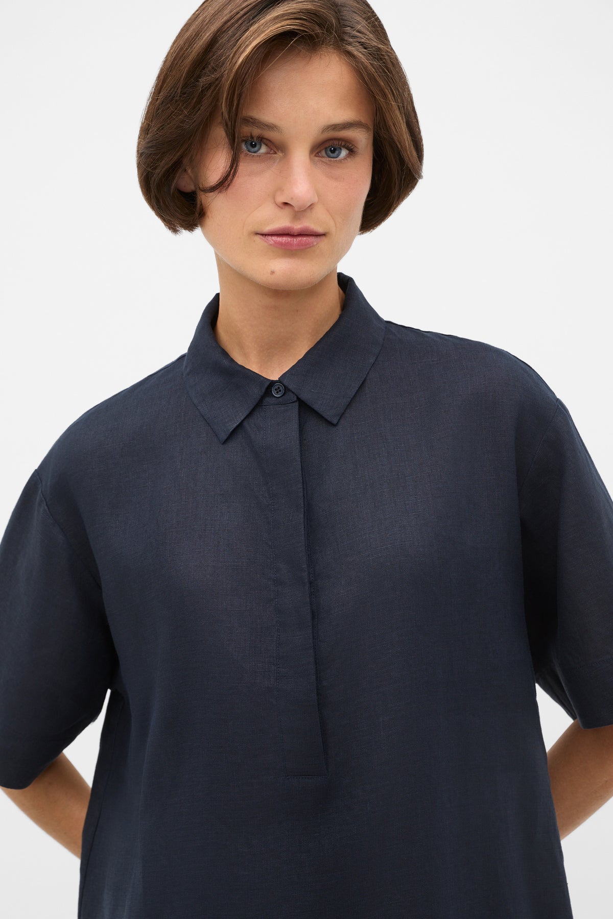 Linen Shirt Mini Dress