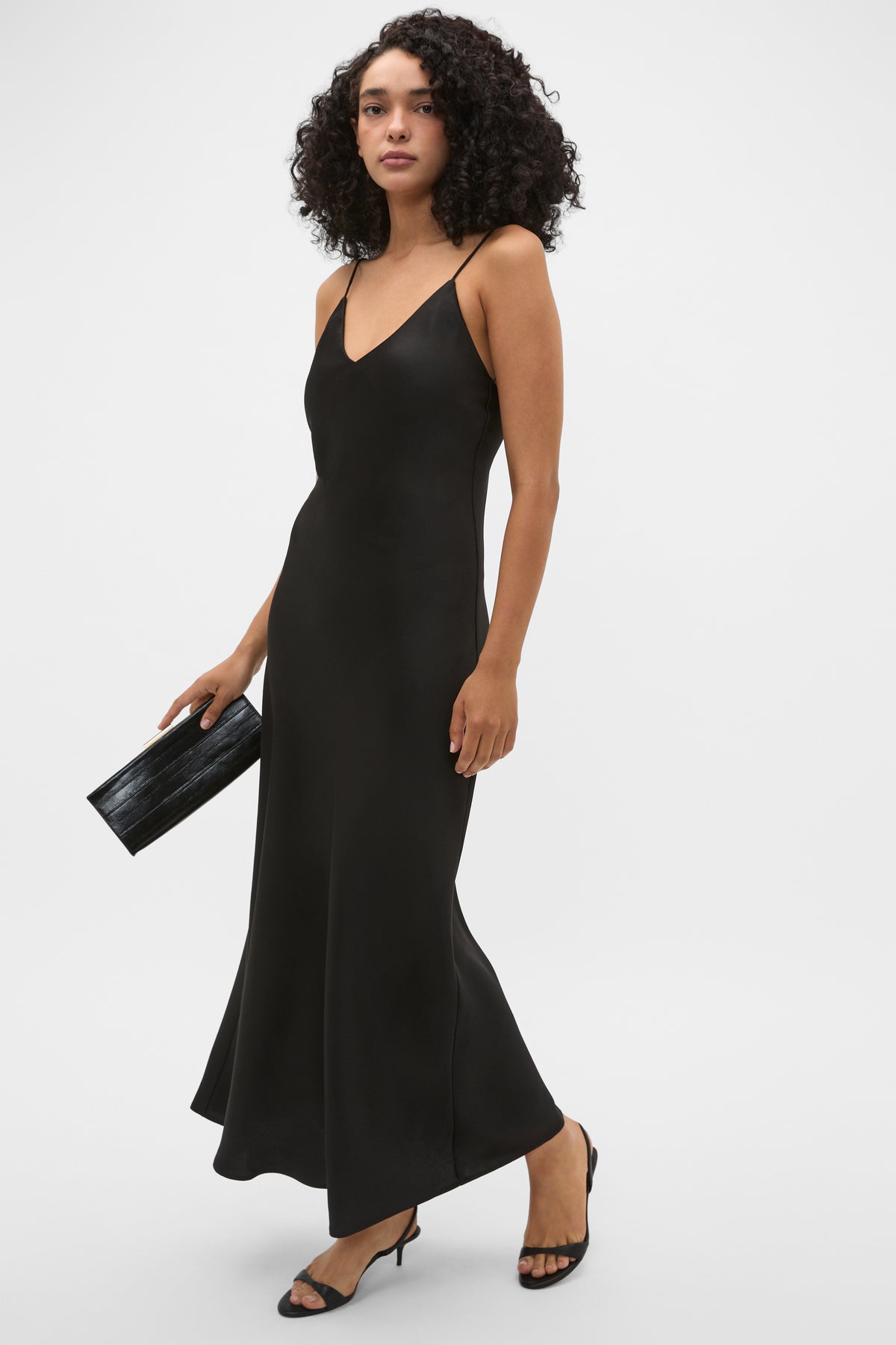 90s Satin Slip Maxi Dress