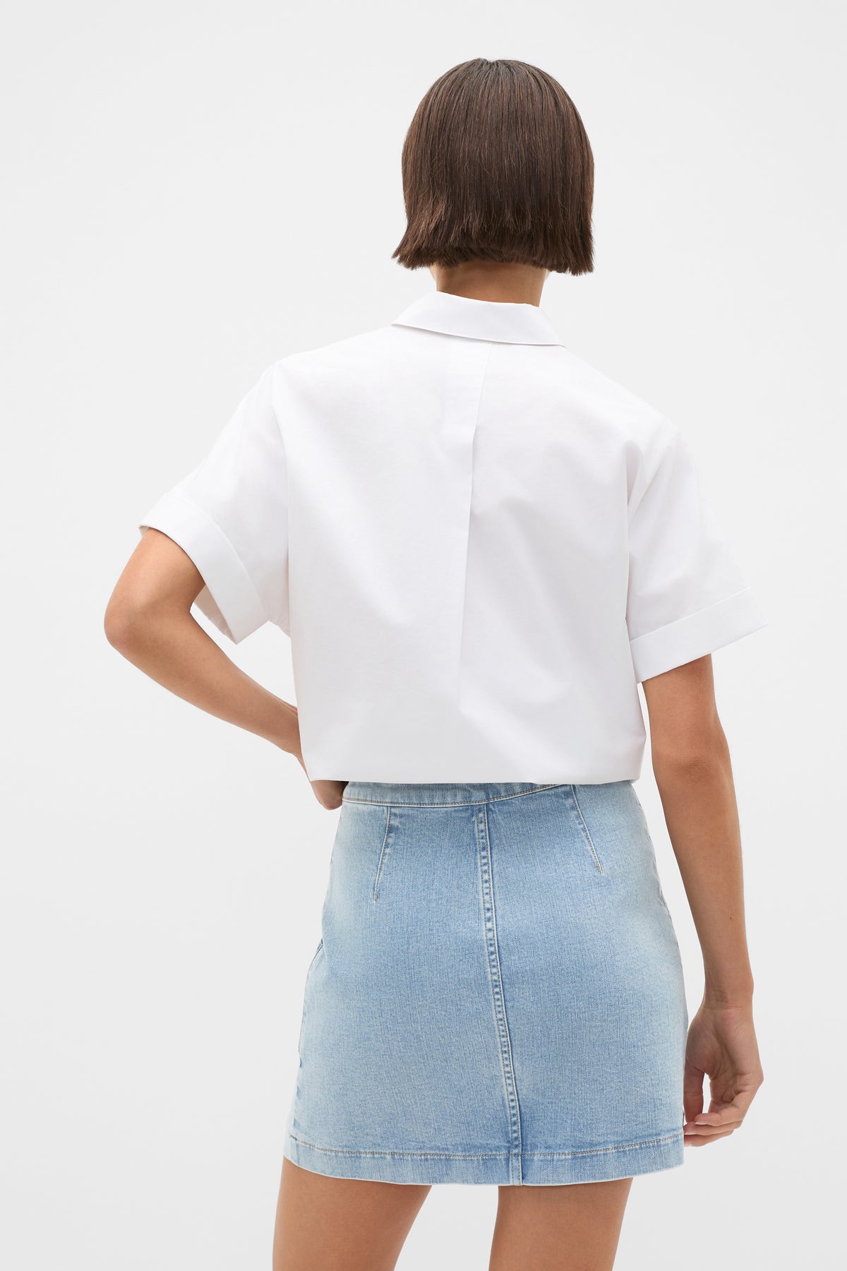 Denim A-Line Pocket Mini Skirt