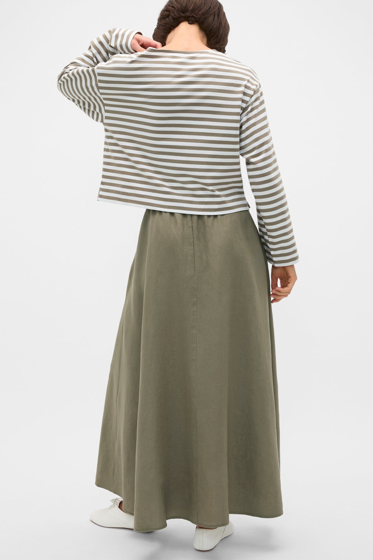Core Linen Midi Skirt