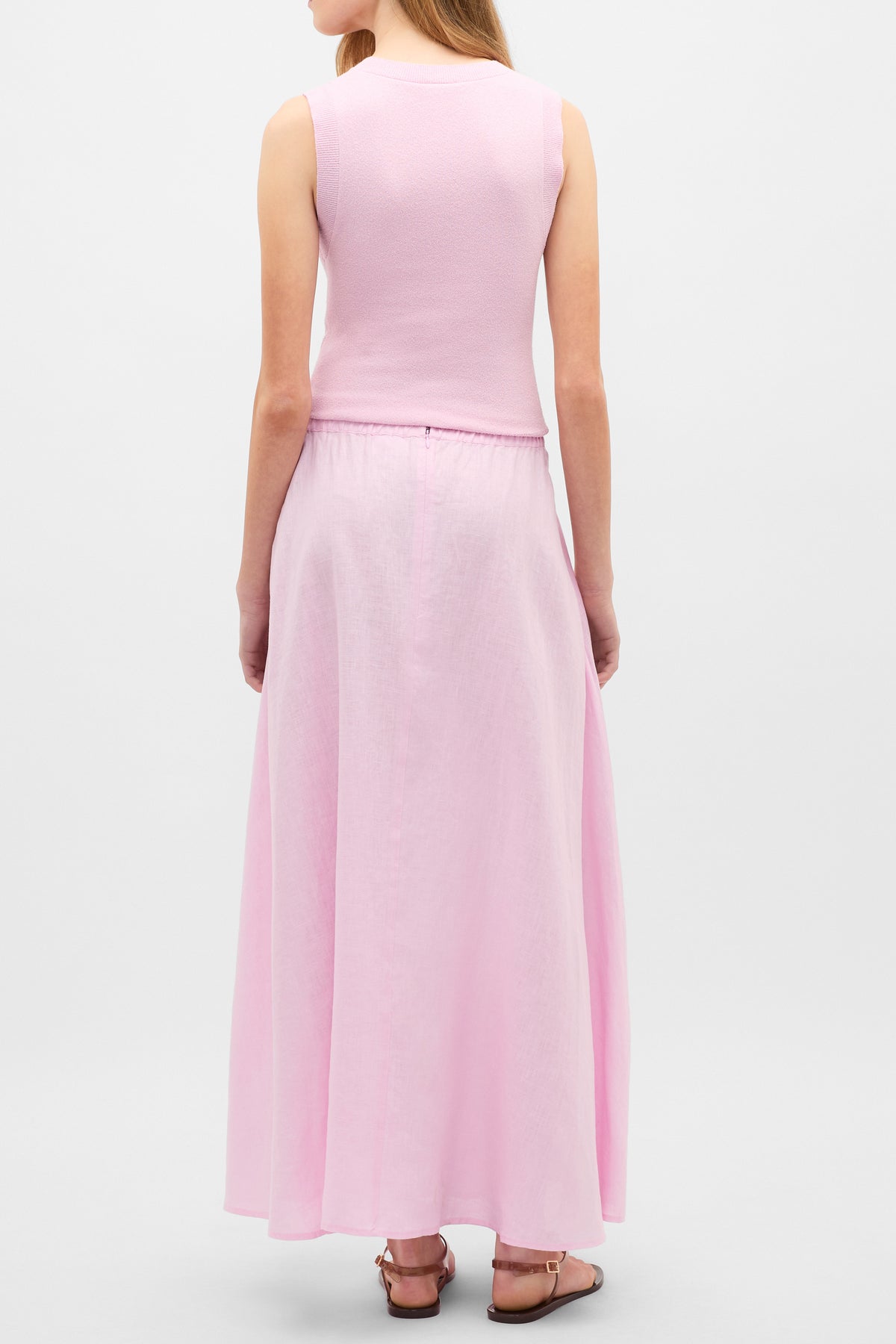 Core Linen Midi Skirt