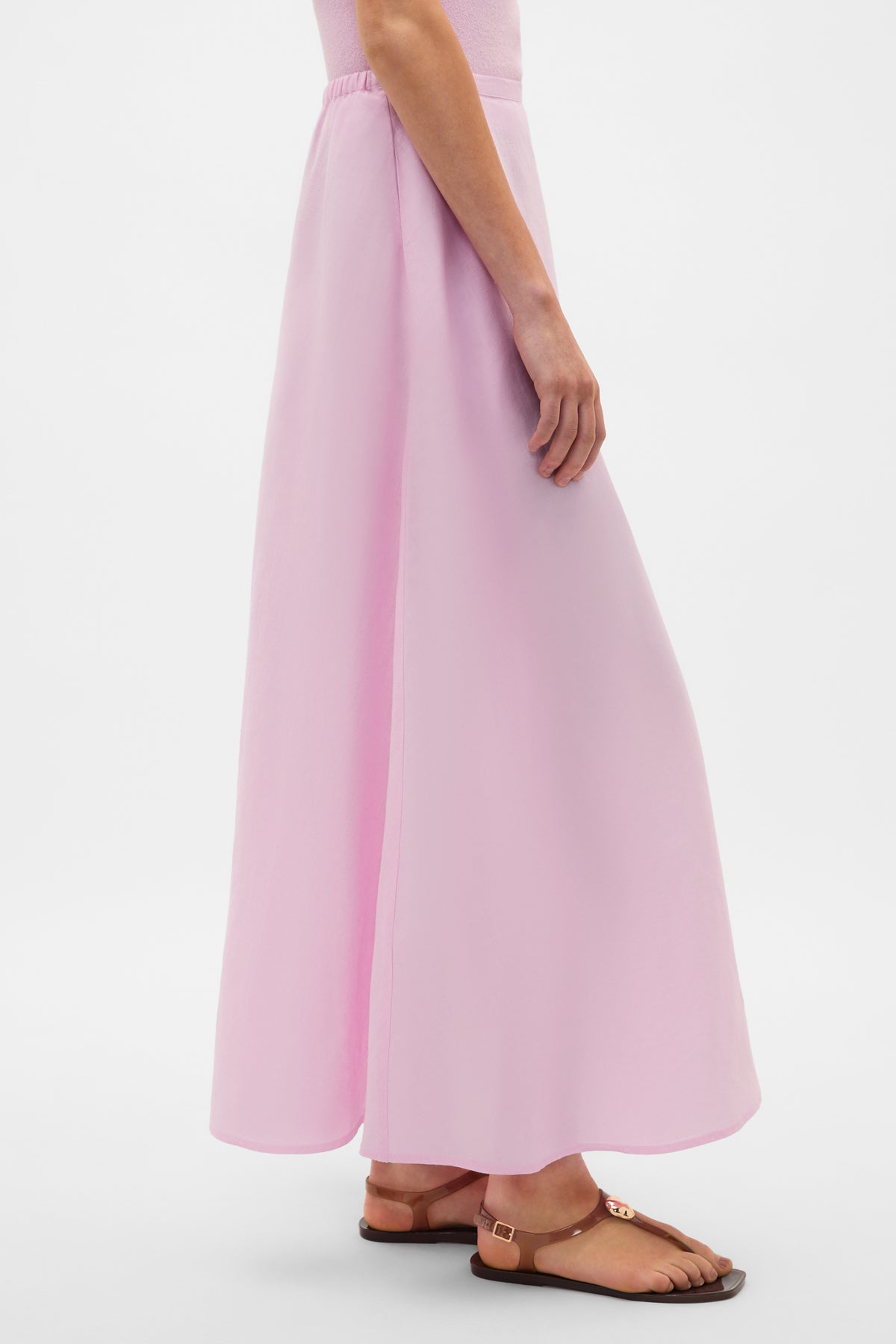 Core Linen Midi Skirt