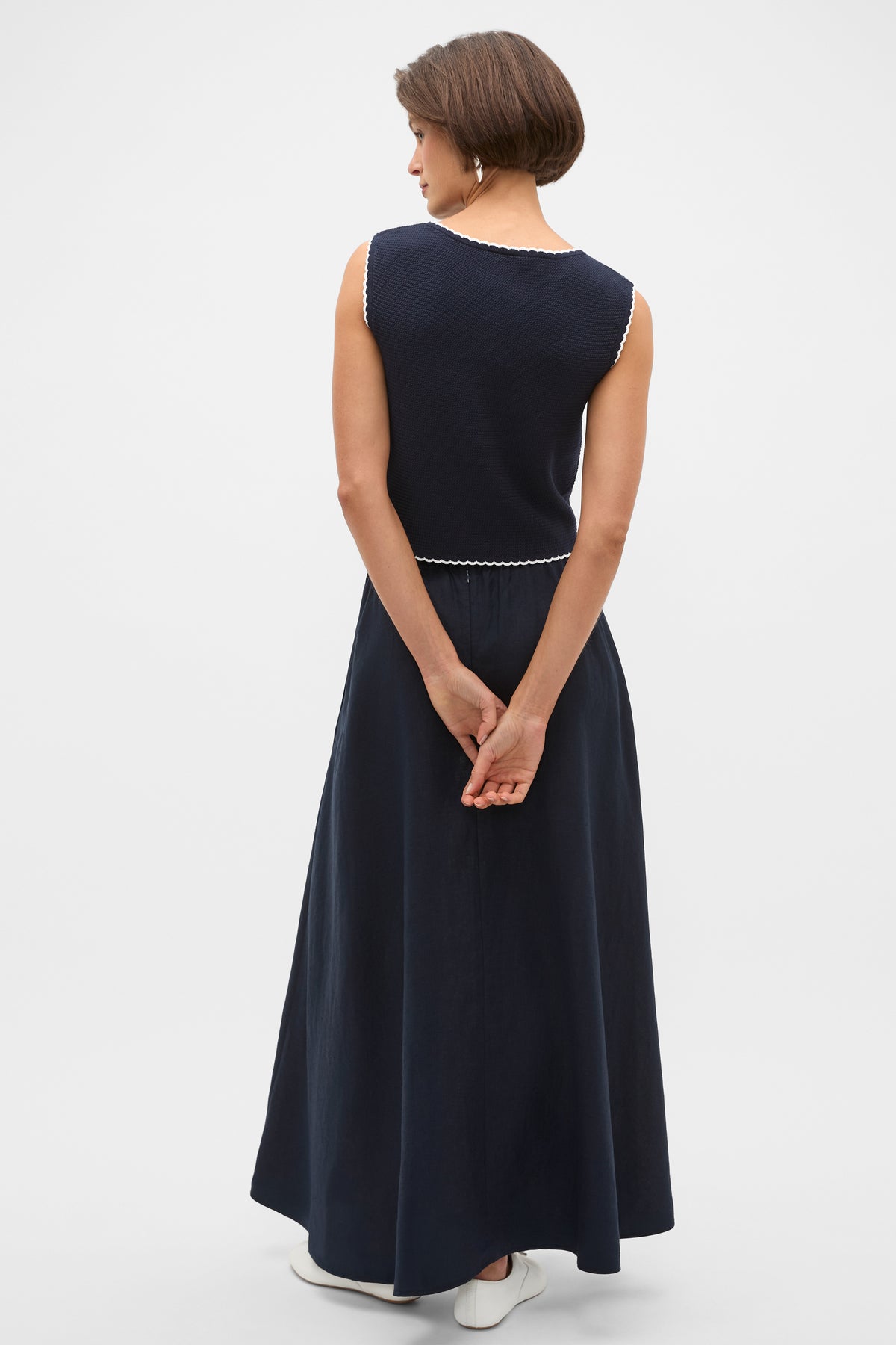 Core Linen Midi Skirt
