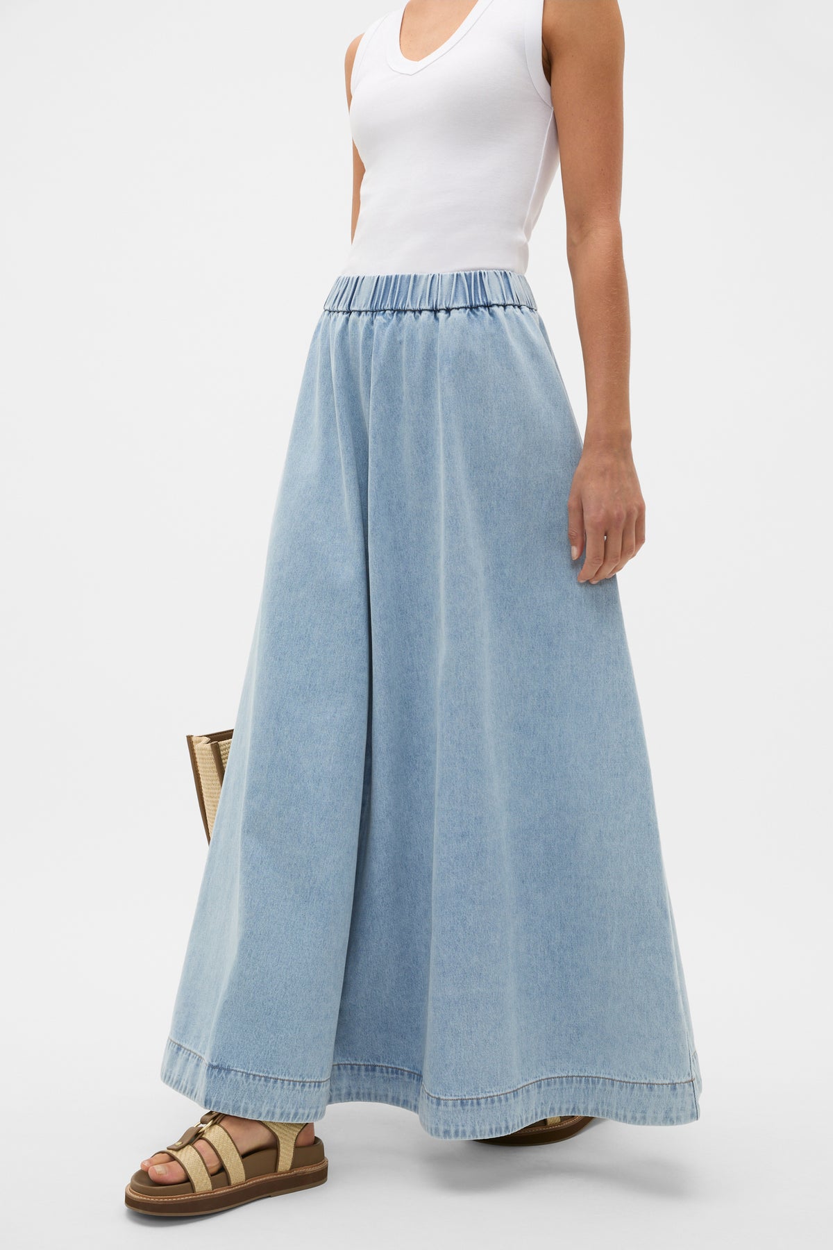 Soft Denim Circle Skirt