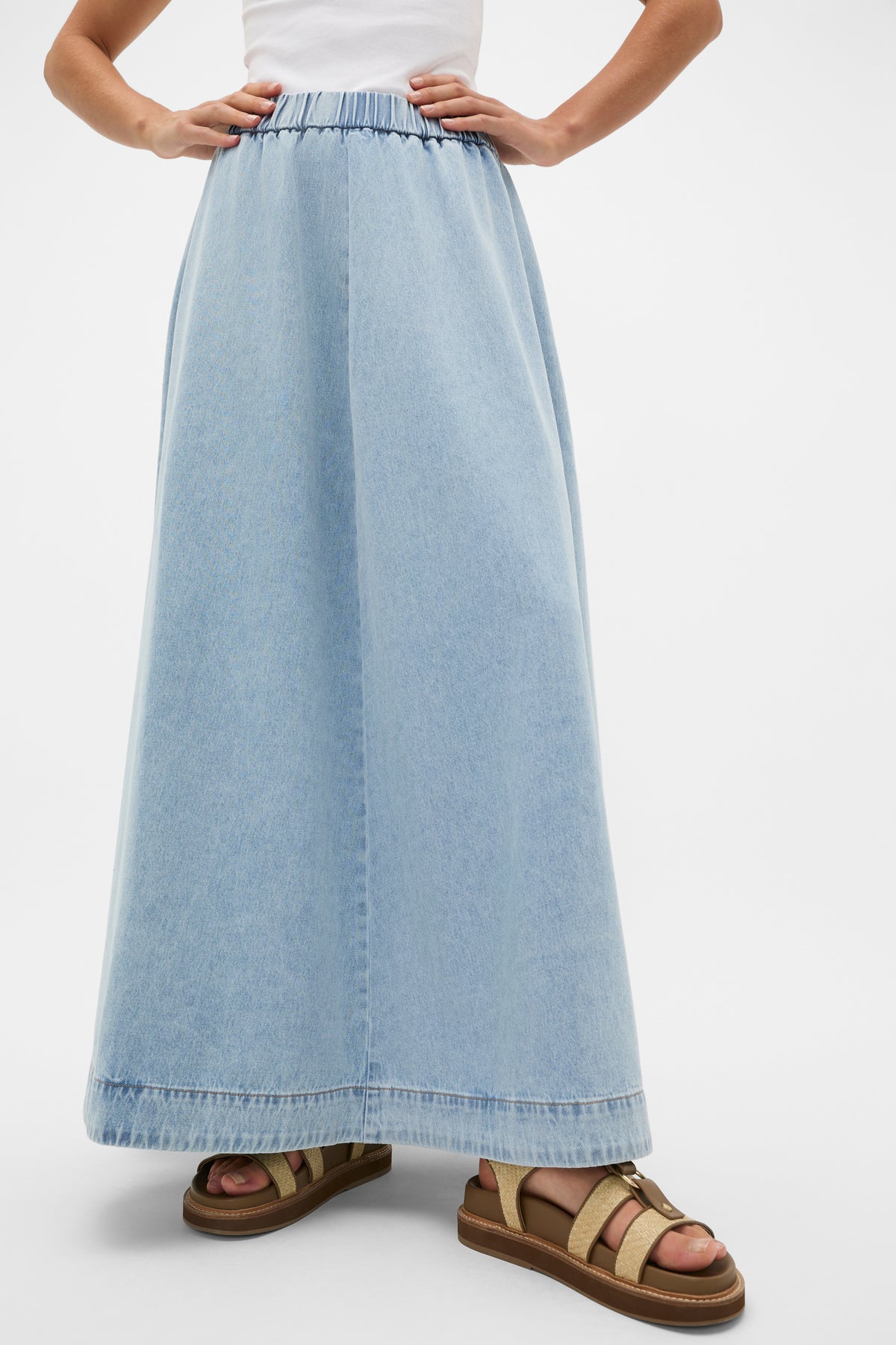 Soft Denim Circle Skirt
