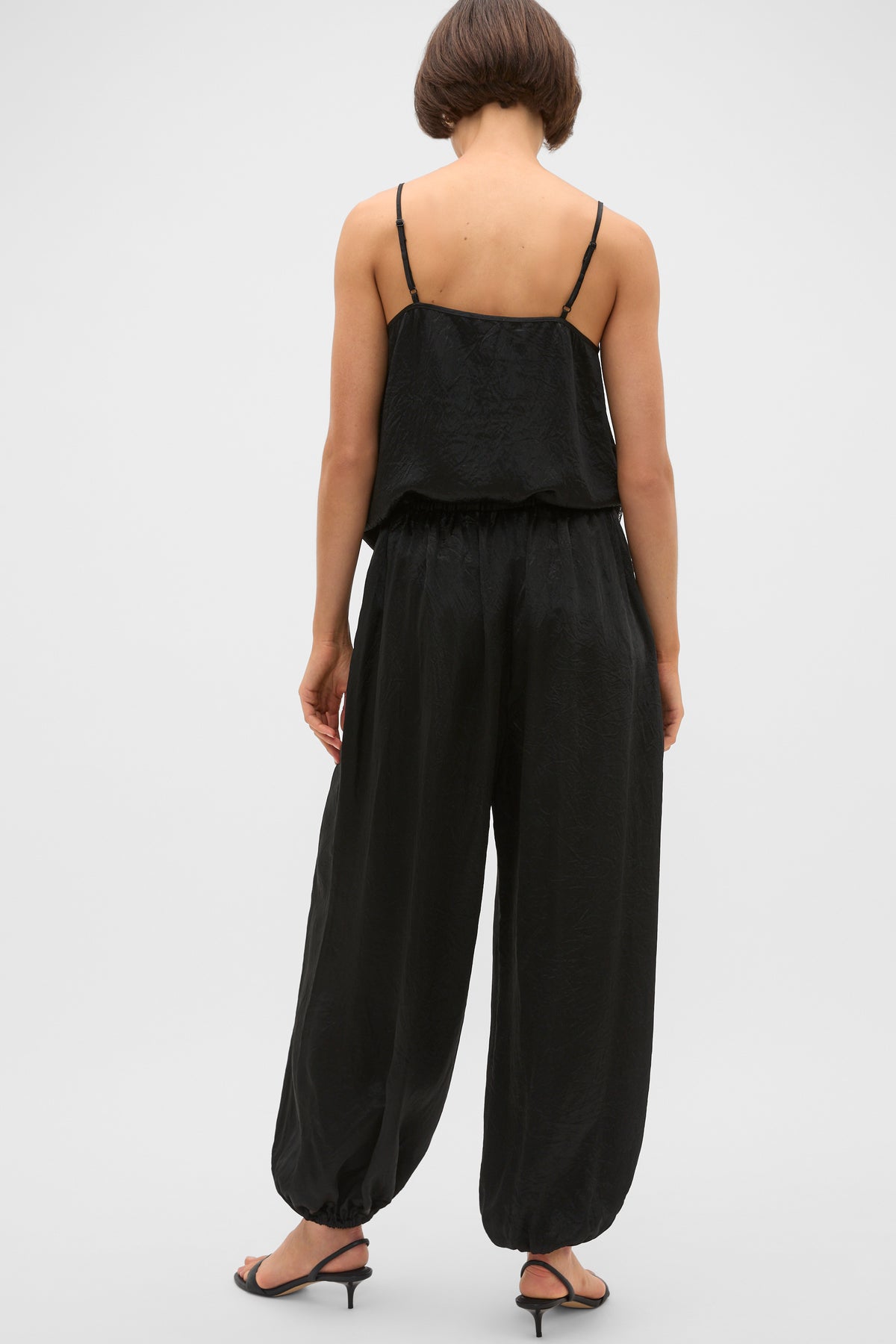 Gathered Satin Genie Pant