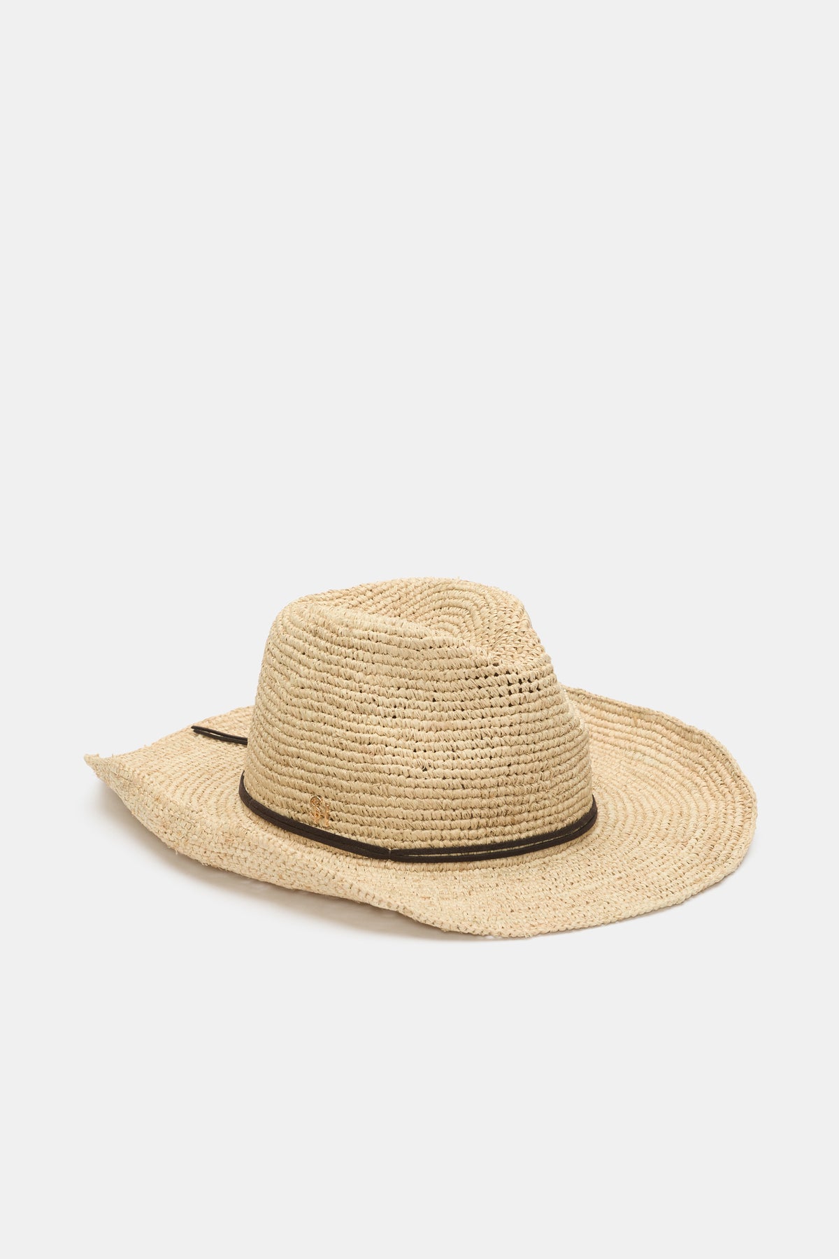 Wide Brim Raffia Fedora