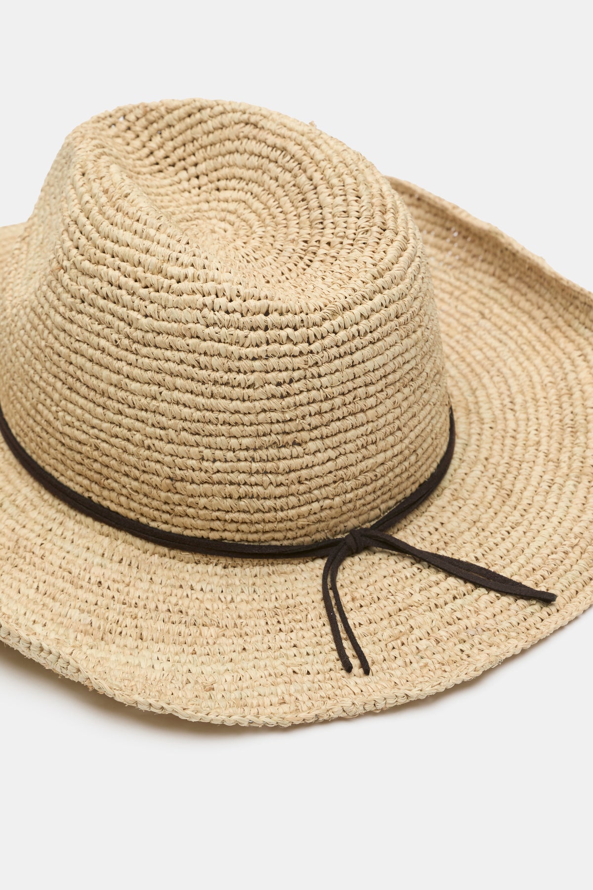 Wide Brim Raffia Fedora