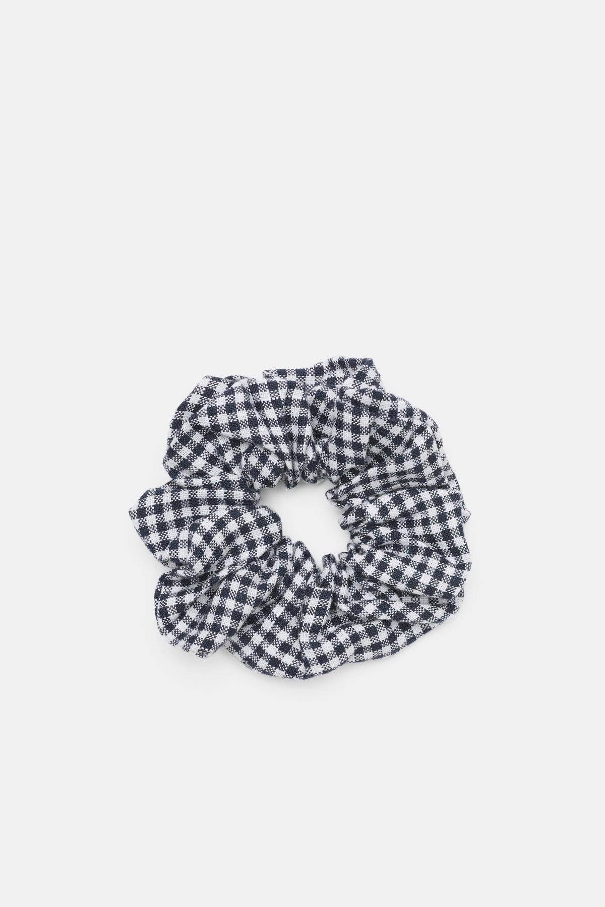 Linen Gingham Scrunchie