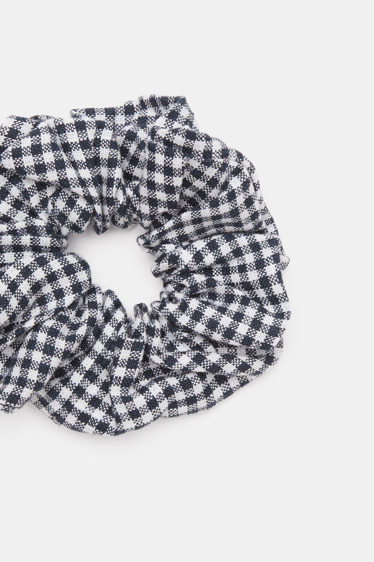 Linen Gingham Scrunchie
