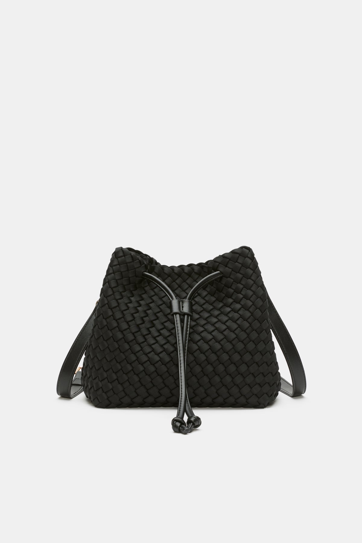 Woven Textured Bucket Bag