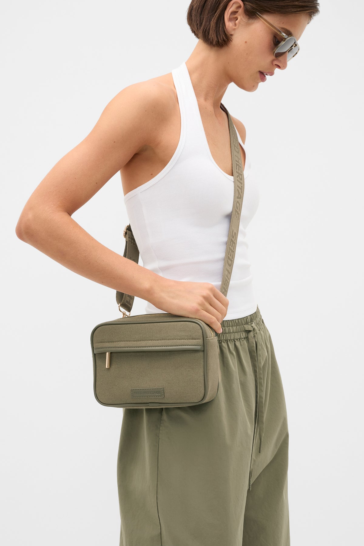Mini Canvas Crossbody Bag