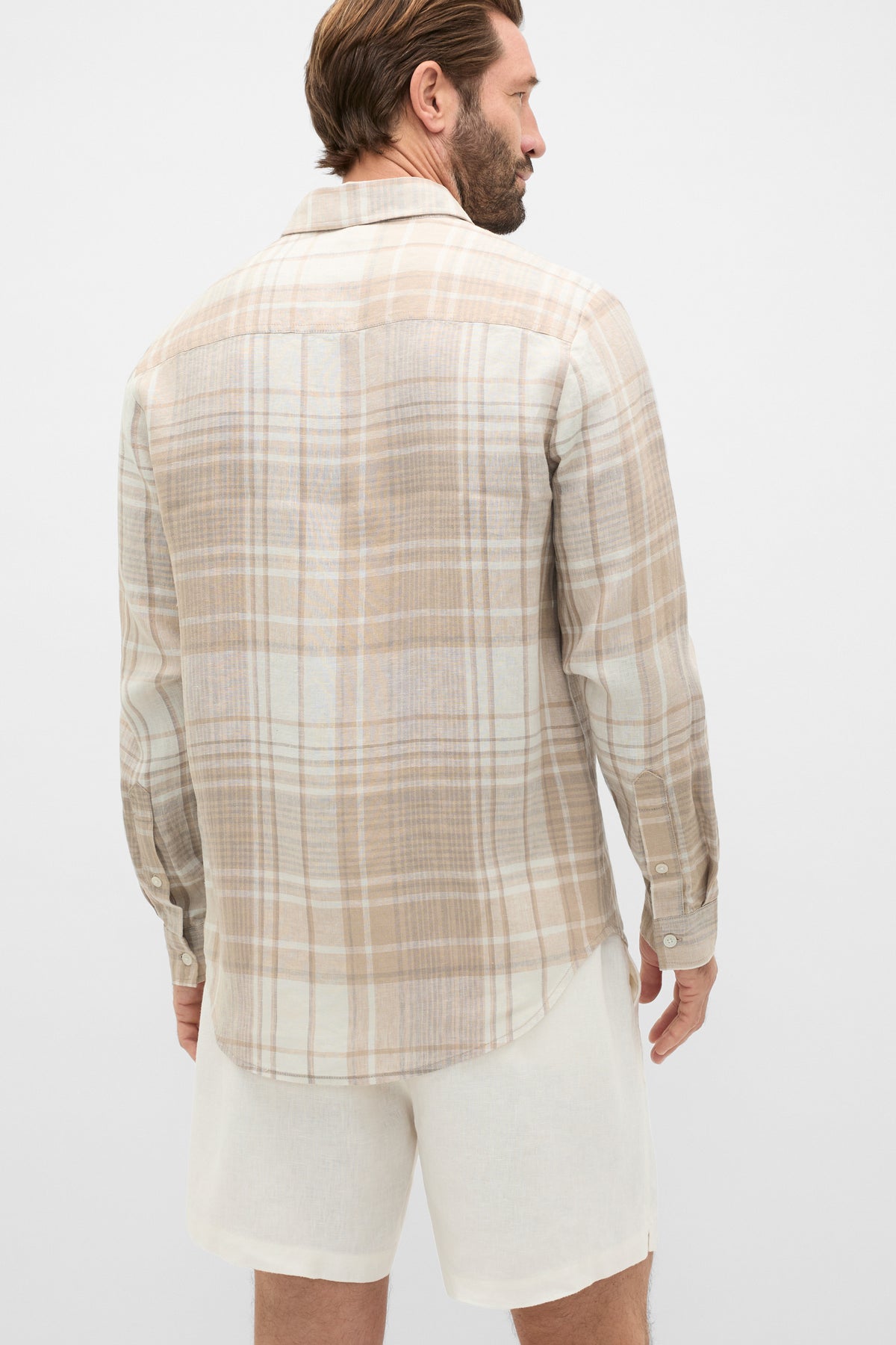L/S Check Linen Shirt