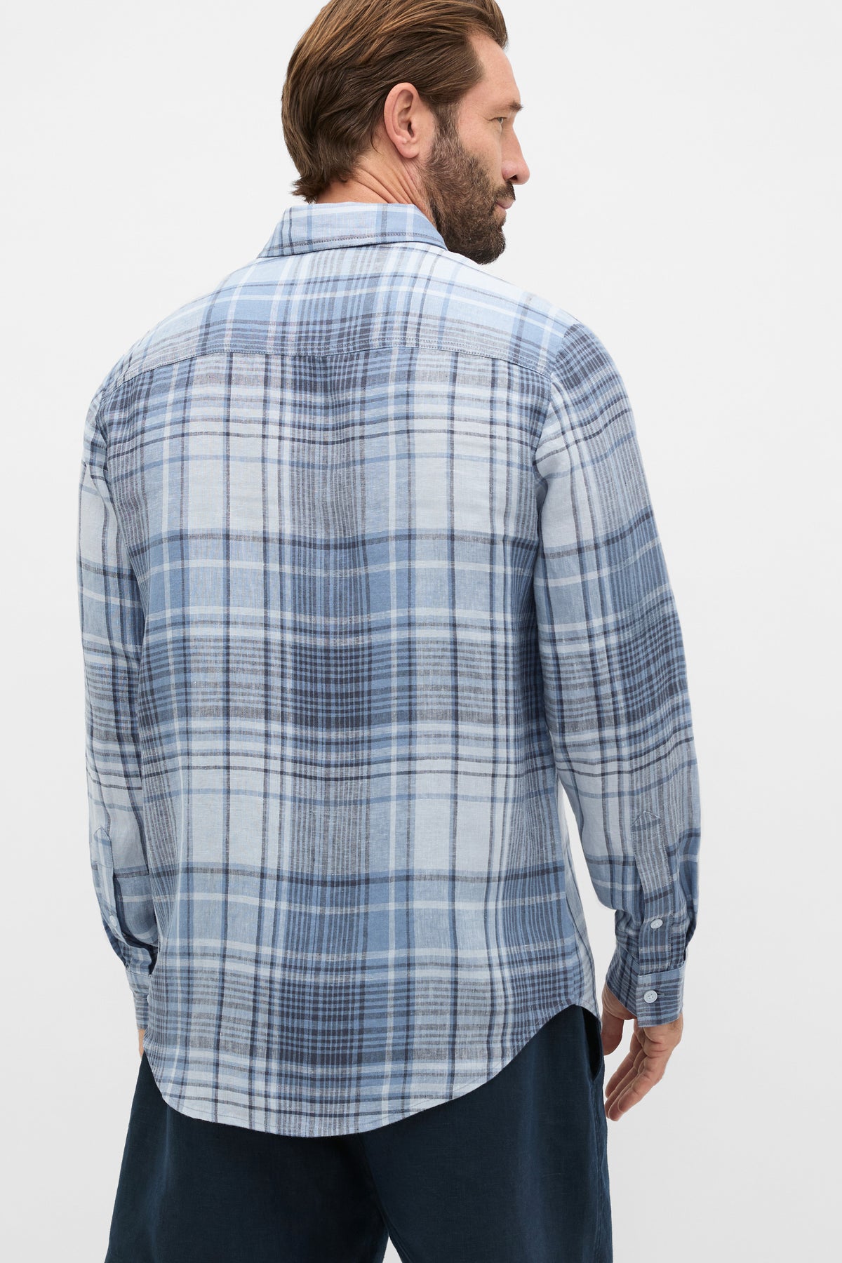 L/S Check Linen Shirt