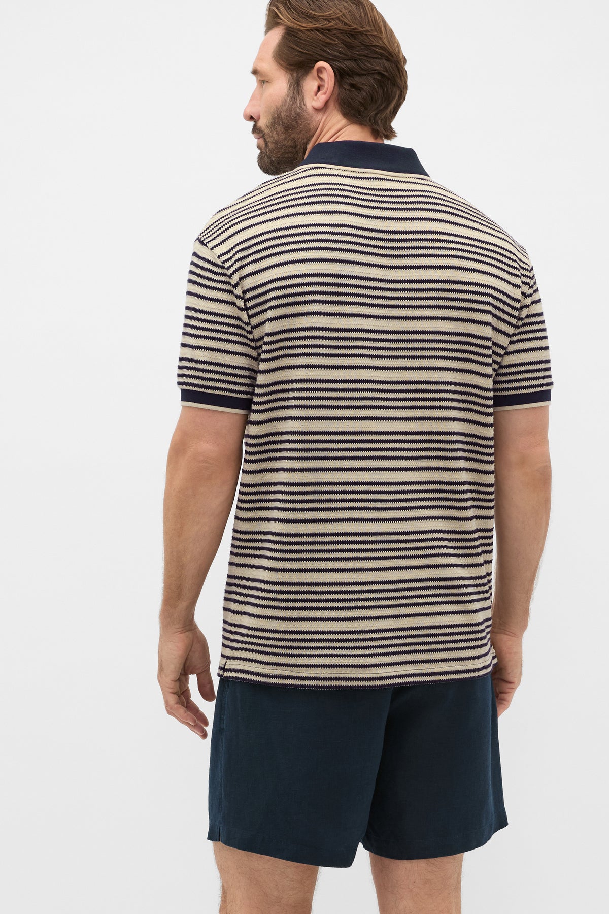 Stripe V Neck Polo