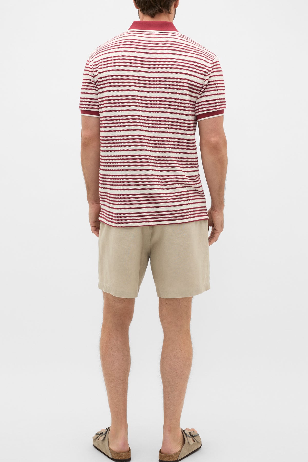 Stripe V Neck Polo