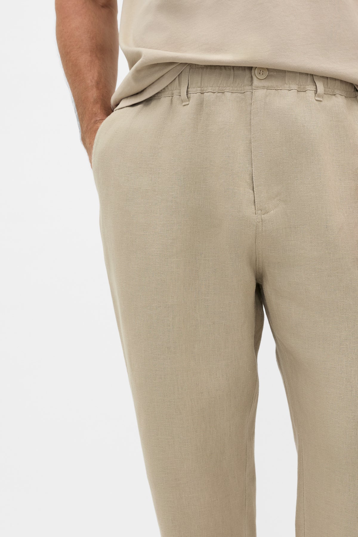 Pull On Linen Pant