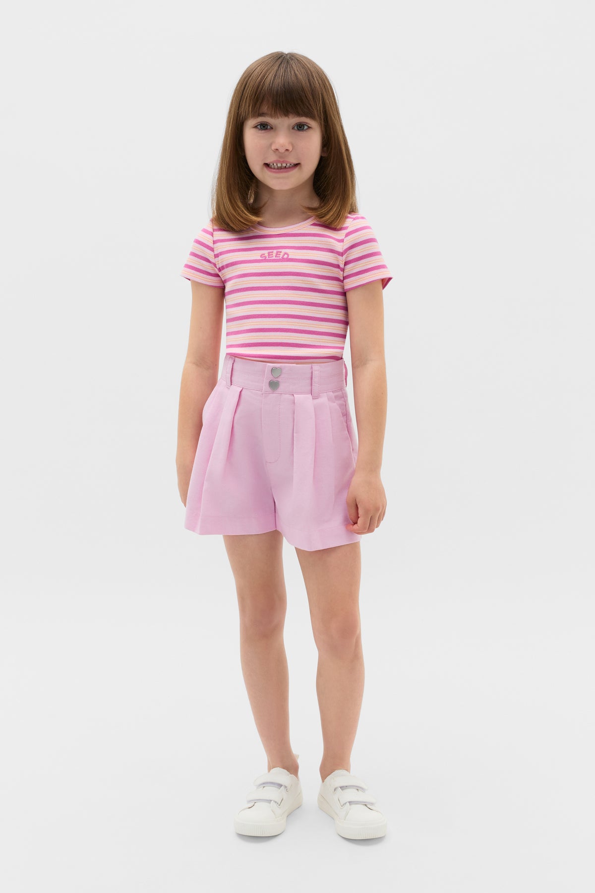 Stripe Logo Rib Tee