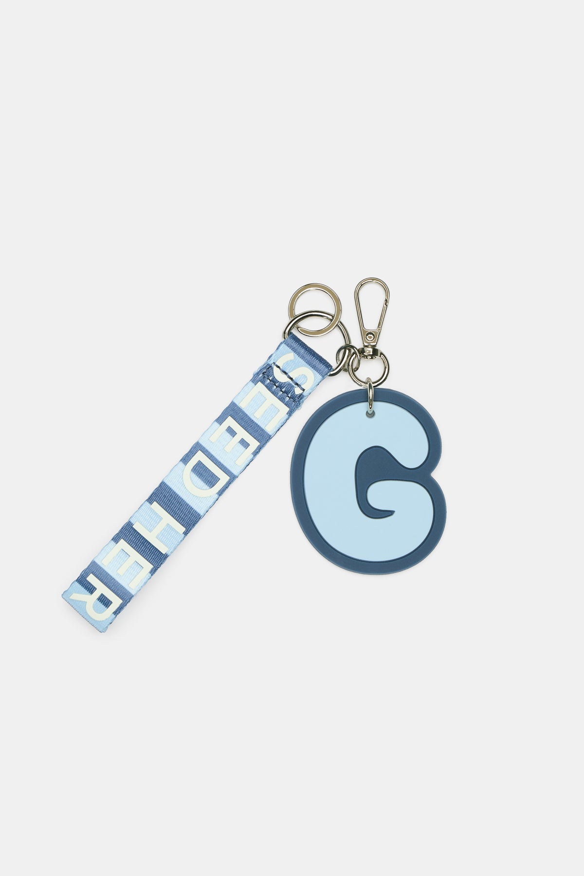 Stripe Strap Initial Keyring