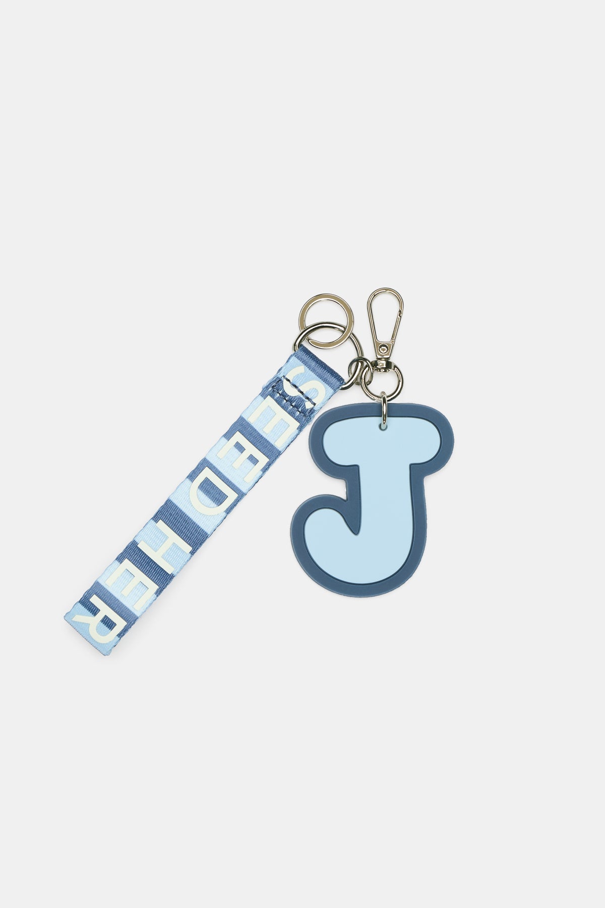 Stripe Strap Initial Keyring