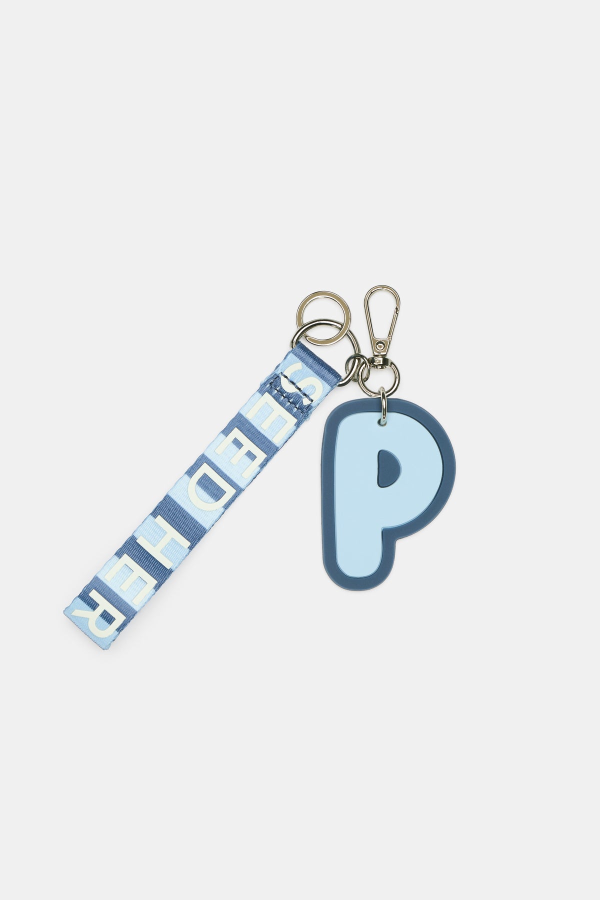 Stripe Strap Initial Keyring