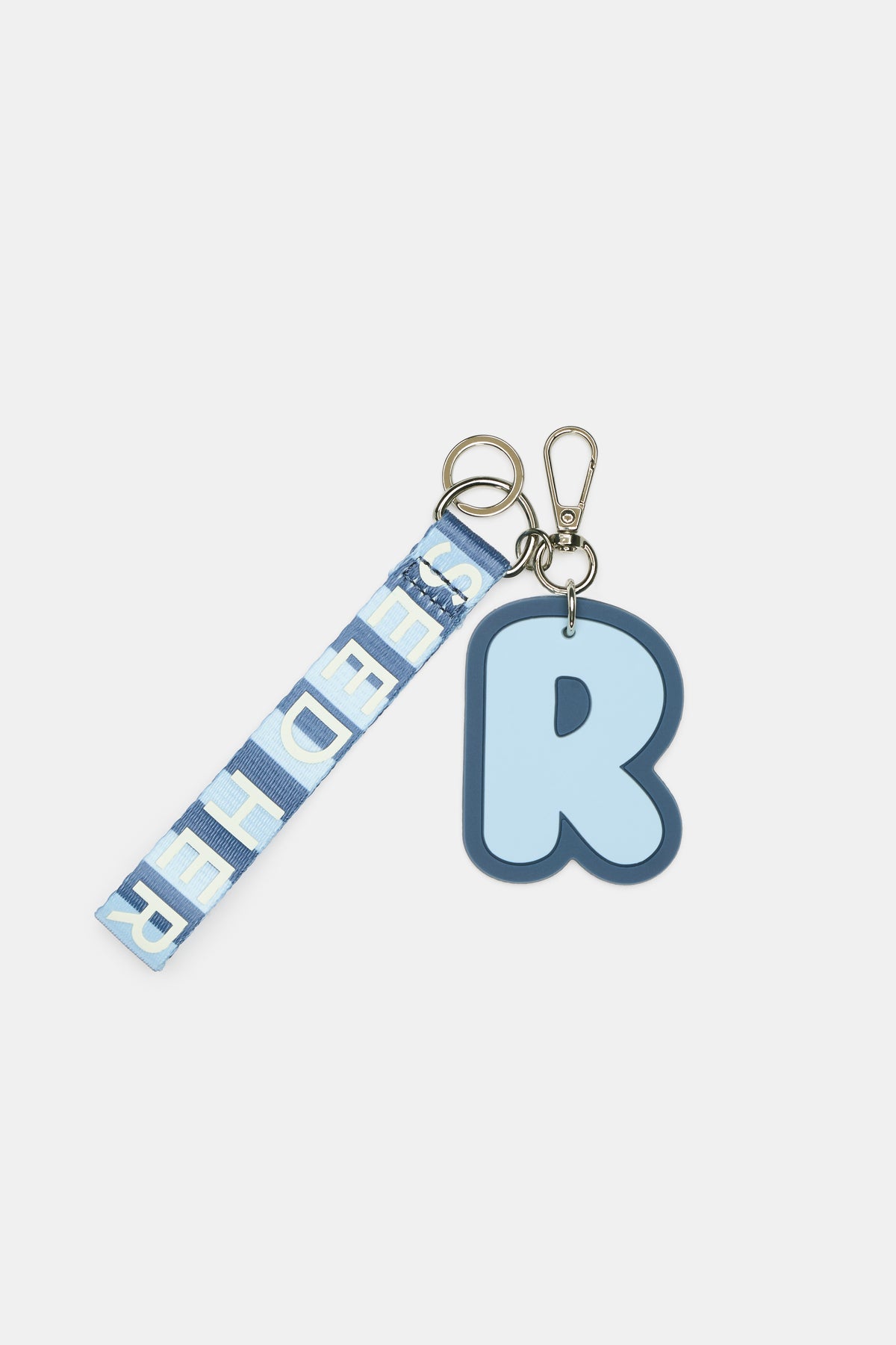 Stripe Strap Initial Keyring