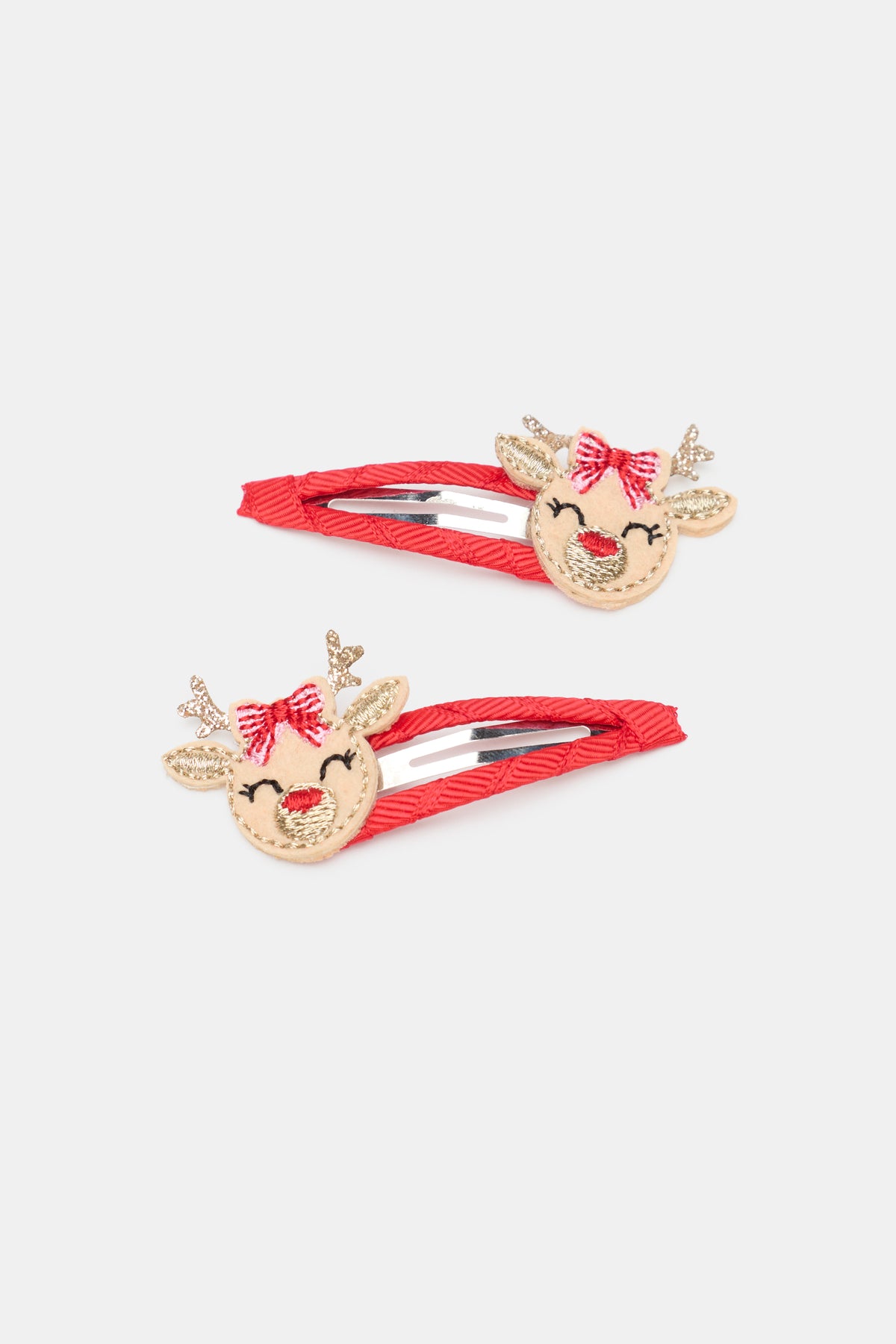 Embroidered Reindeer Snaps