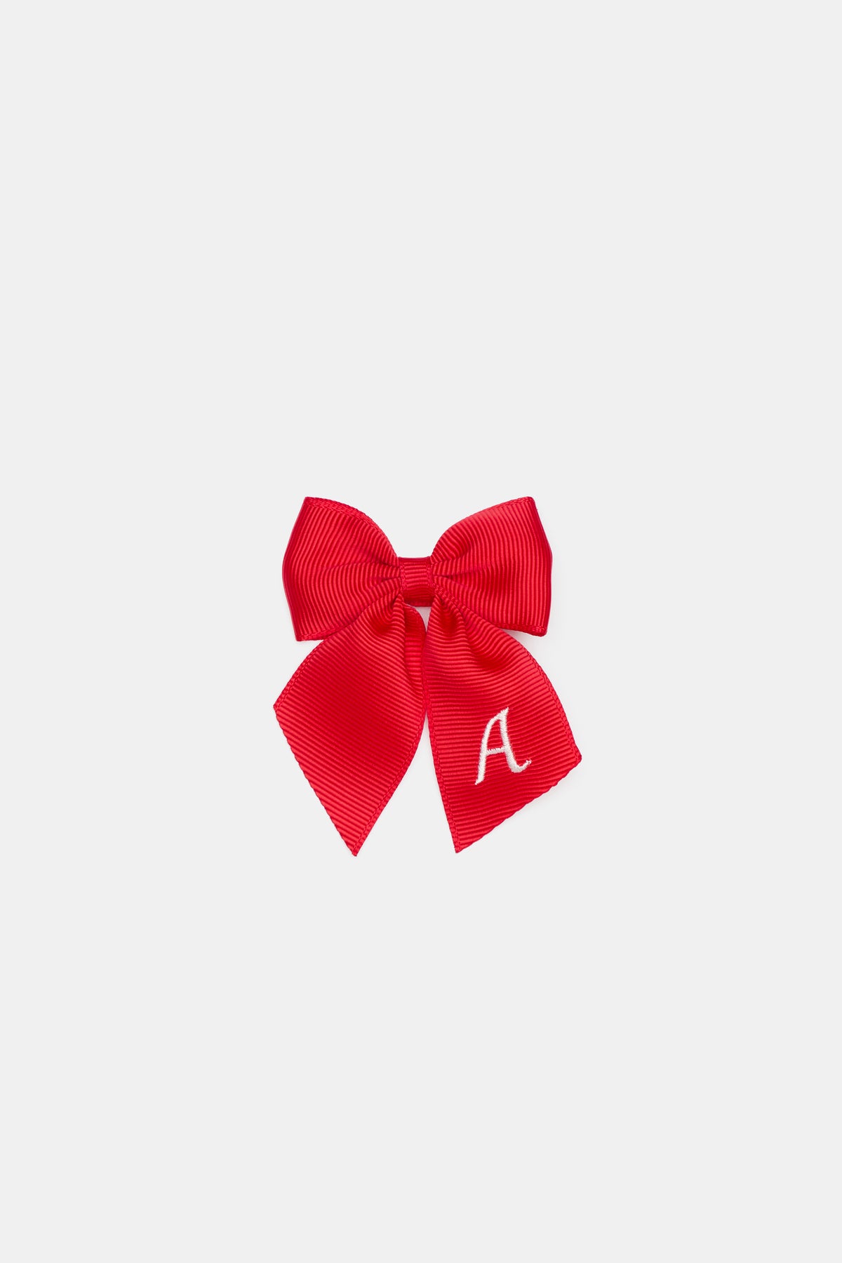 Grosgrain Initial Bow Duckclip