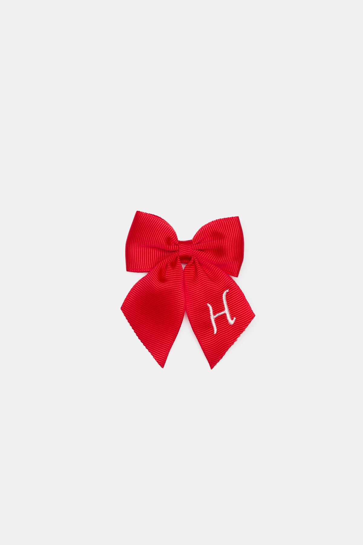Grosgrain Initial Bow Duckclip