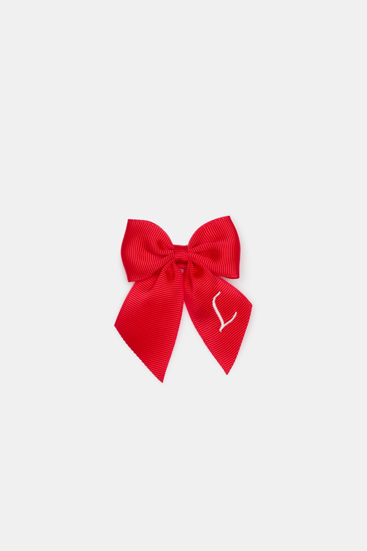 Grosgrain Initial Bow Duckclip