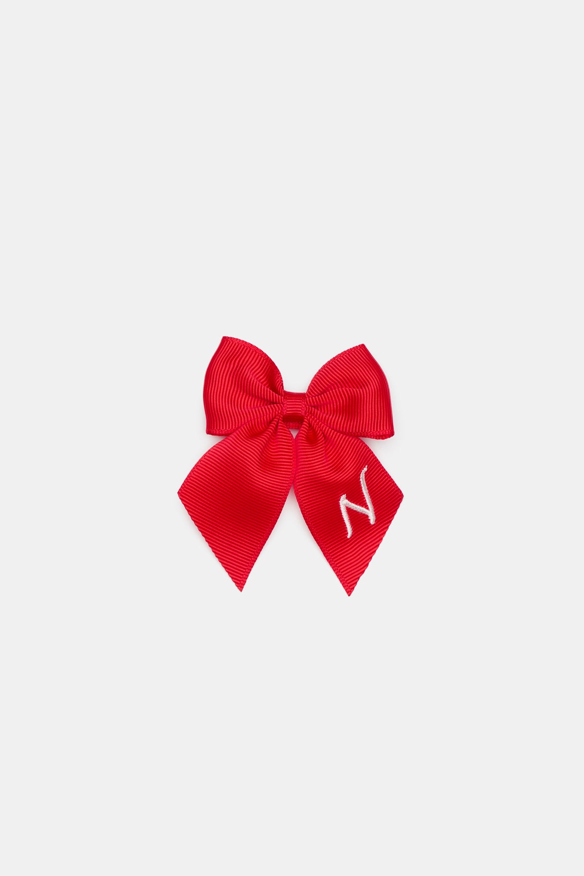 Grosgrain Initial Bow Duckclip