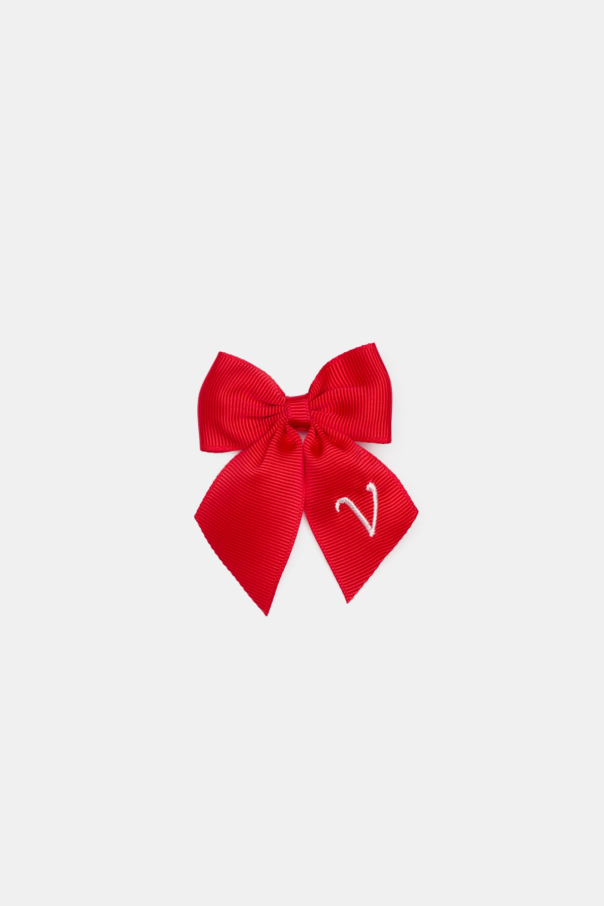 Grosgrain Initial Bow Duckclip