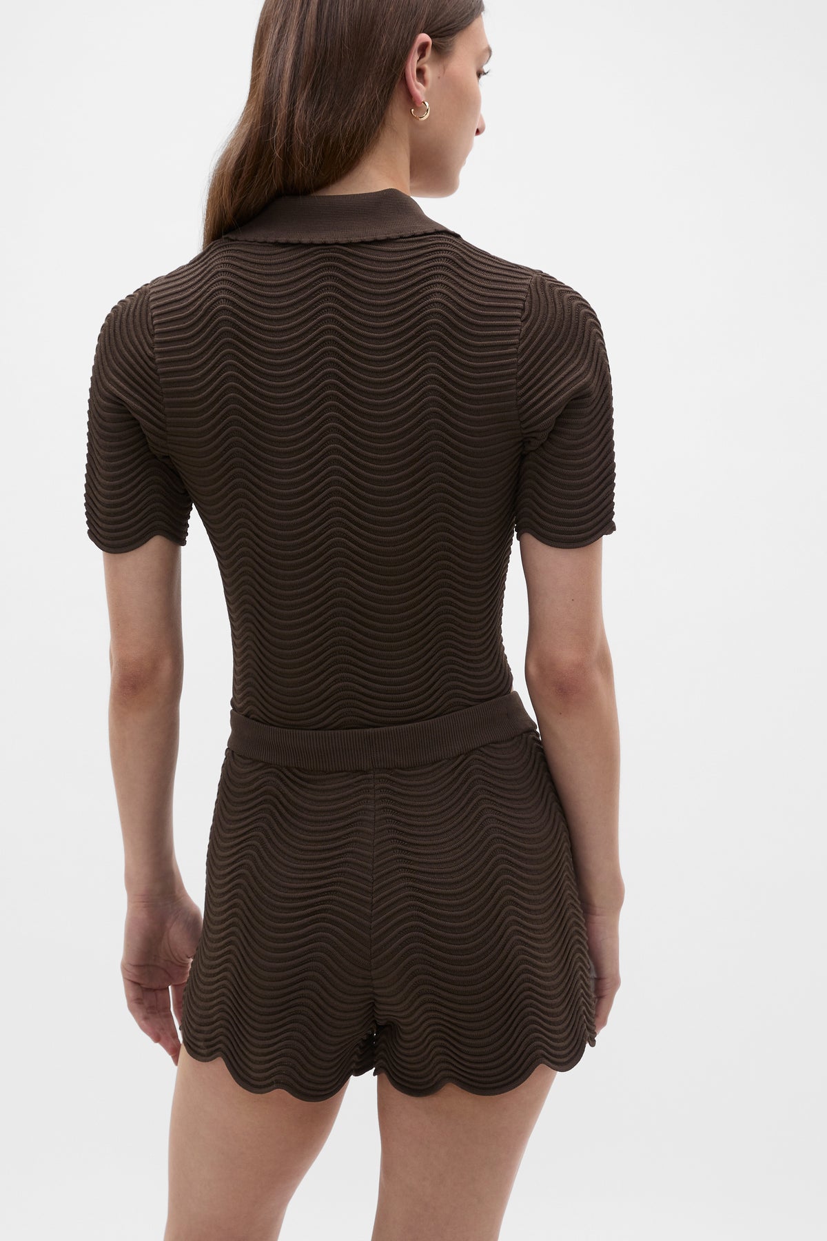 Wave Stitch Knit Short