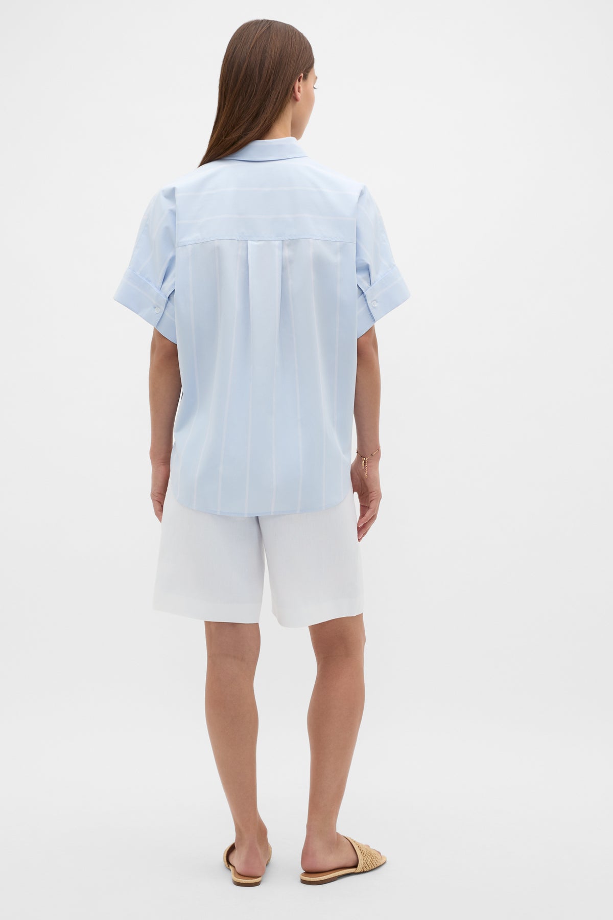 Cotton Stripe Pocket Shirt