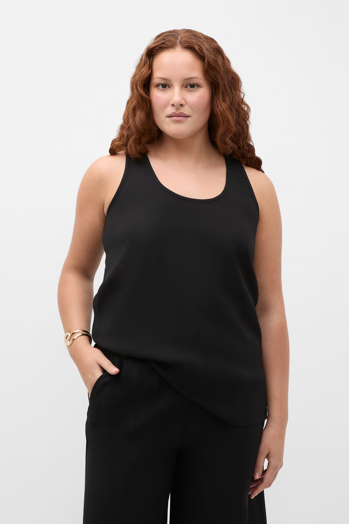Satin Back Longline Tank