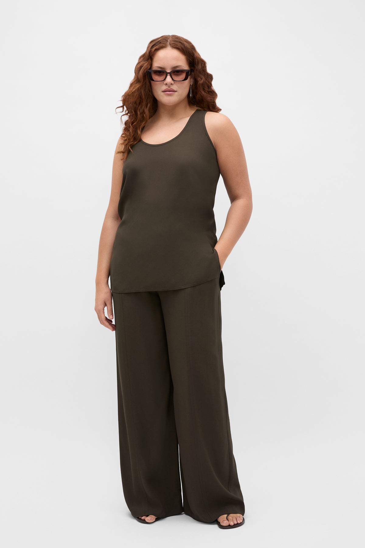 Satin Back Longline Tank