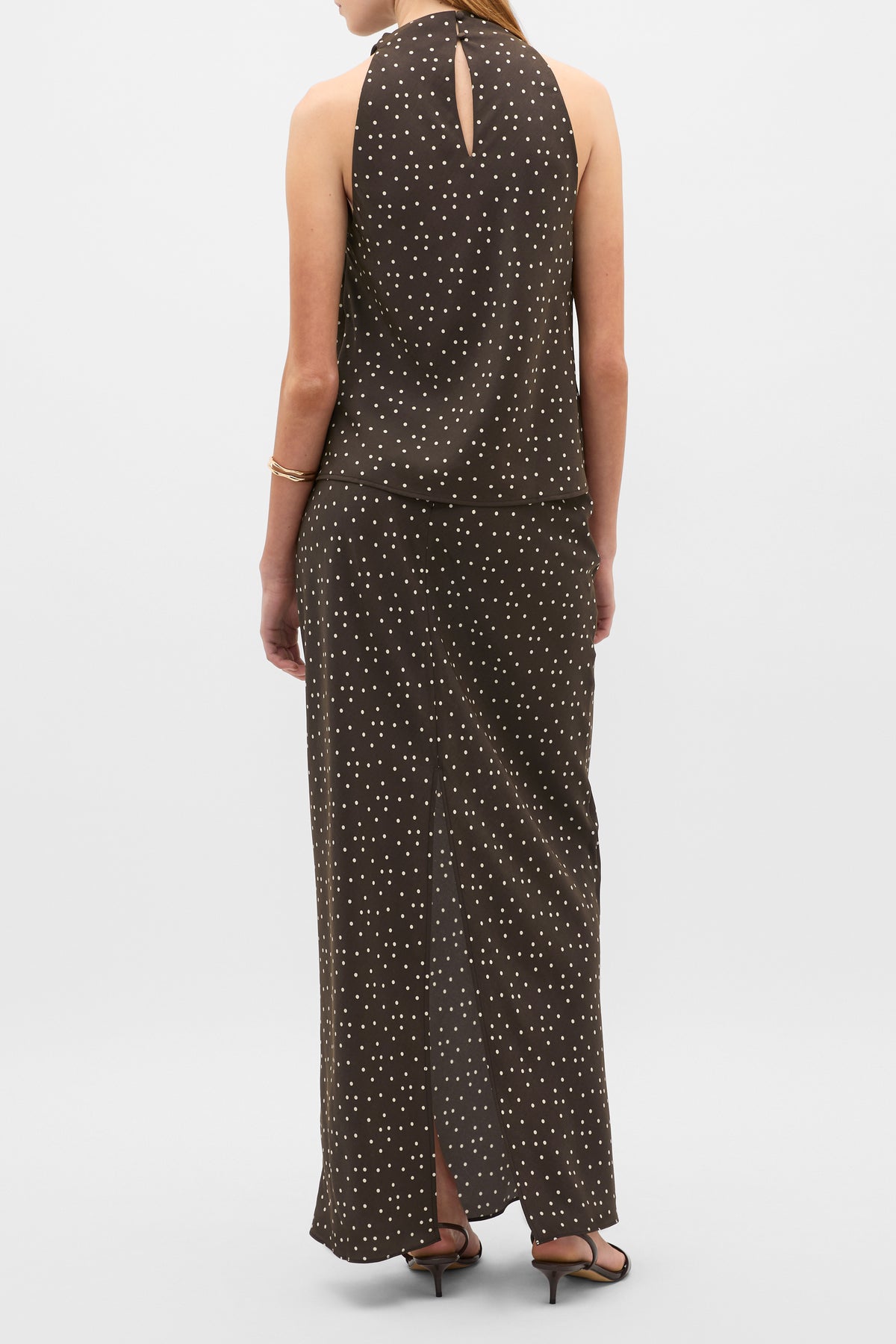 Spot Print Halter Top
