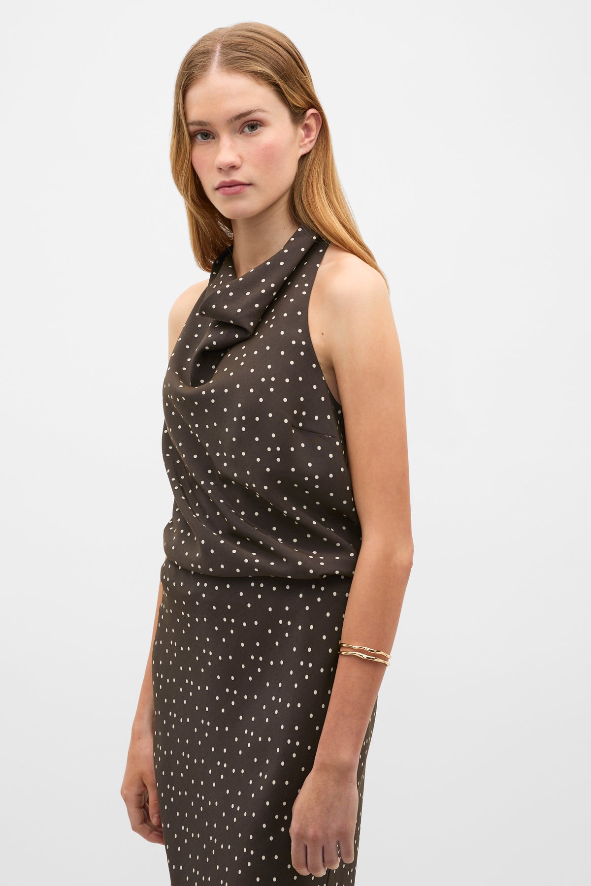 Spot Print Halter Top