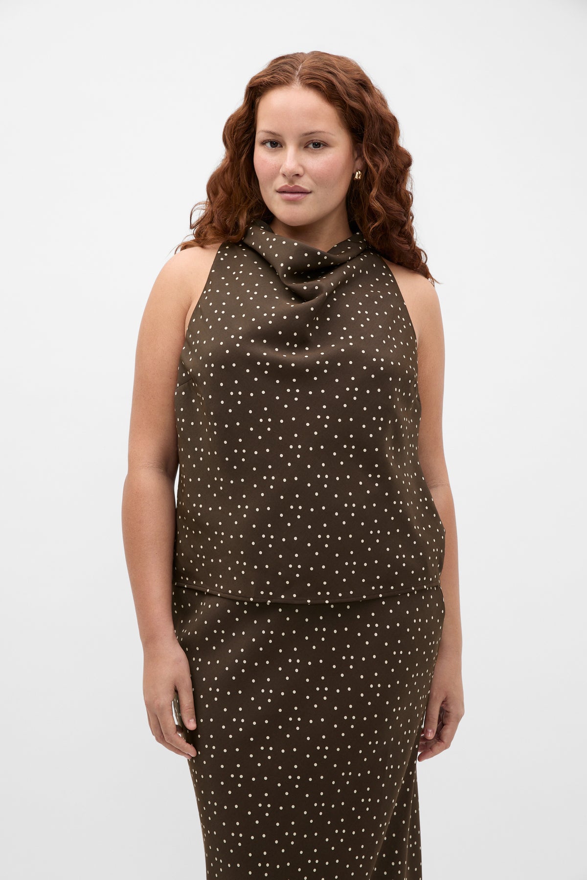 Spot Print Halter Top