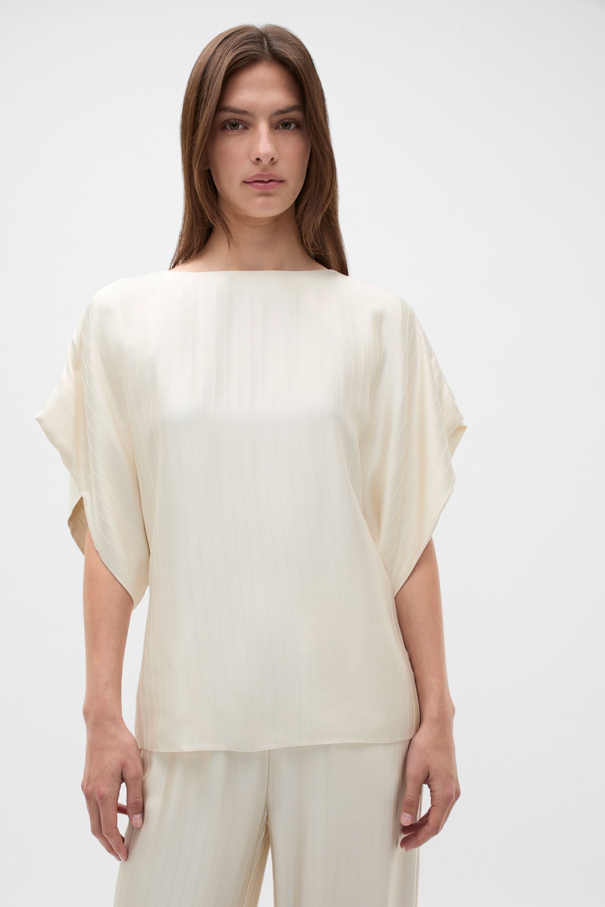 Self Stripe Batwing Top