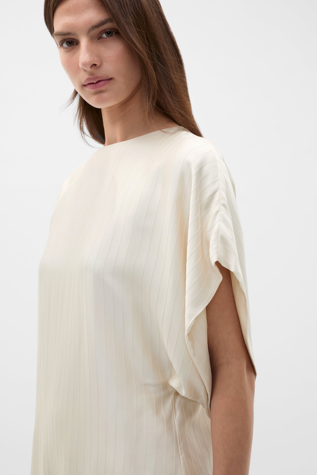 Self Stripe Batwing Top