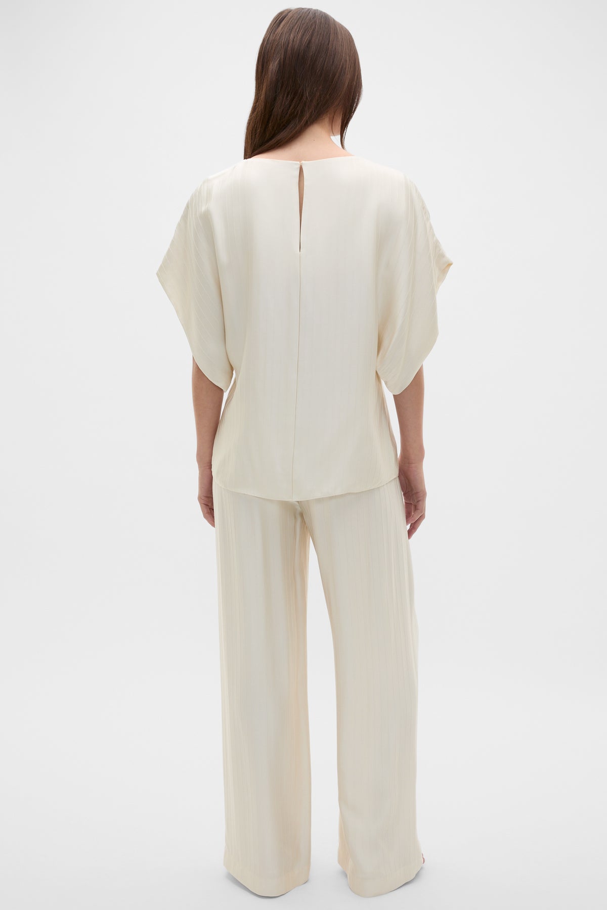 Self Stripe Batwing Top
