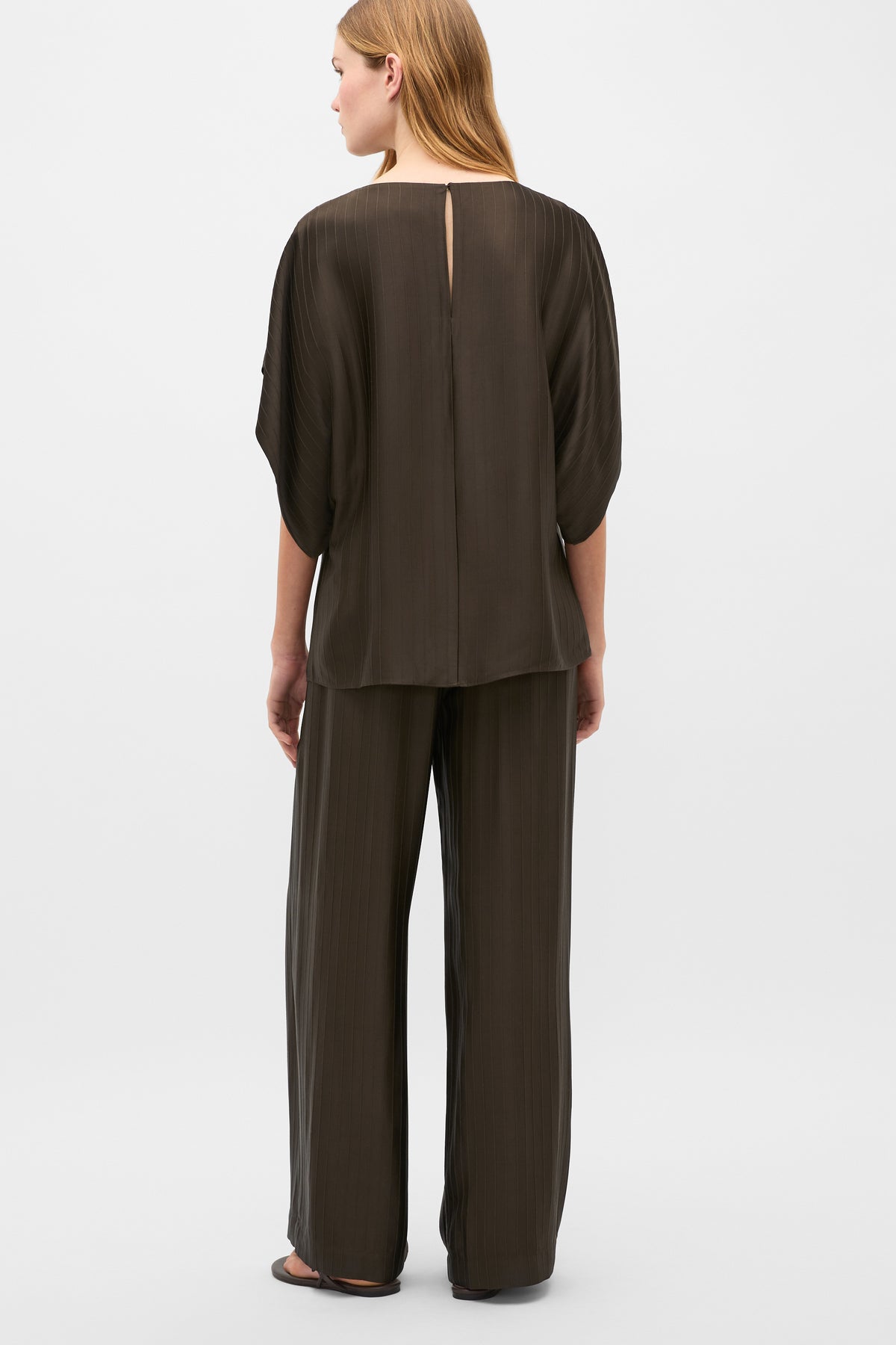Self Stripe Batwing Top