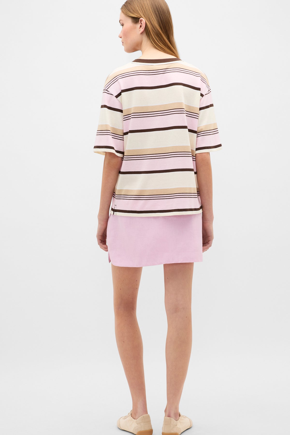 Cotton Stripe Relaxed Tee